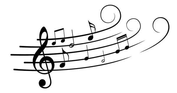 Notes de musique stylisées . — Image vectorielle