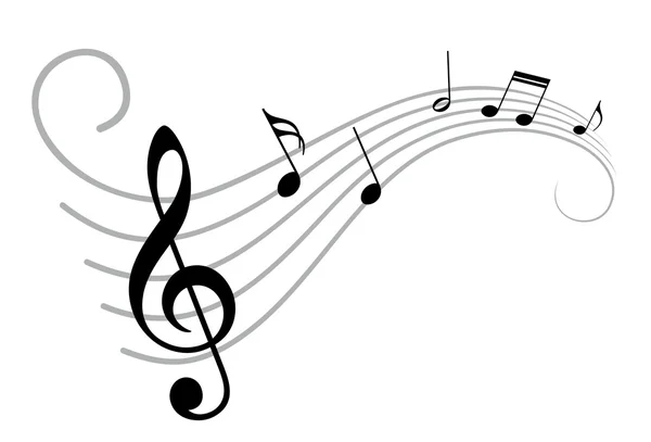 Notas musicales estilizadas . — Vector de stock