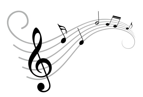 stylized music notes. 
