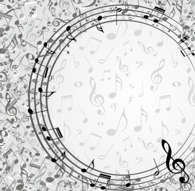 Çerçeve ile müzik notlar.
