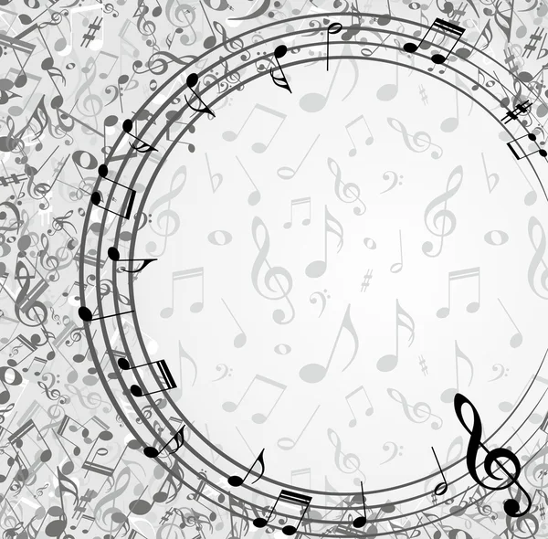 Cadre avec notes de musique . — Image vectorielle