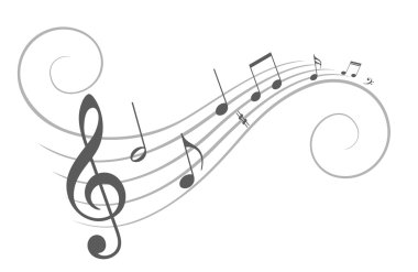 stilize müzik notlar.
