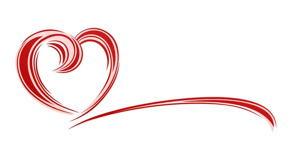 Symbol Stylizovaného Červeného Srdce — Stockový vektor