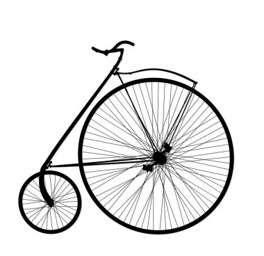 Retro motorun silueti..