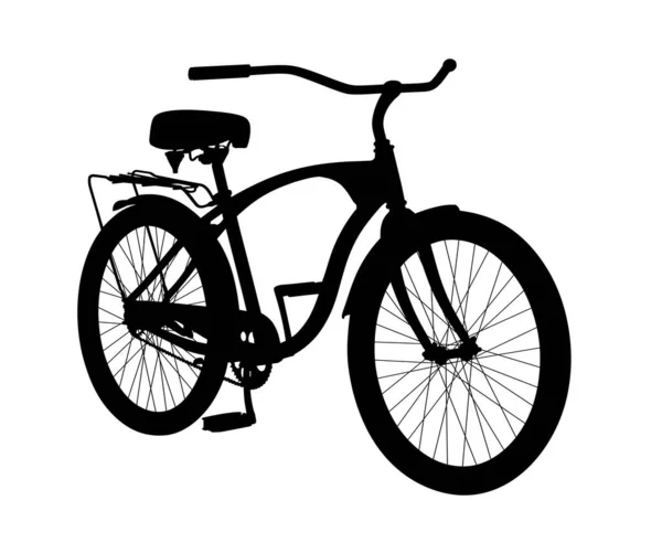 Silueta Una Nueva Bicicleta Ciudad — Vector de stock