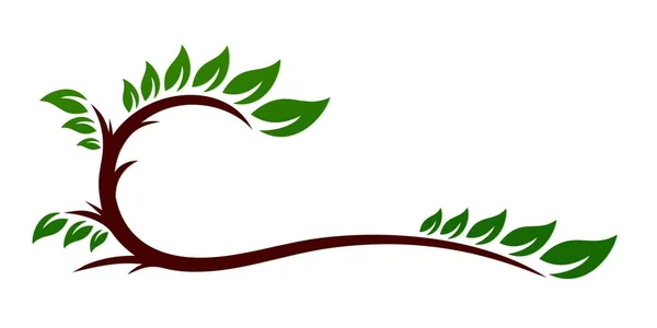 나뭇잎이 나뭇가지를 상징하는 — 스톡 사진