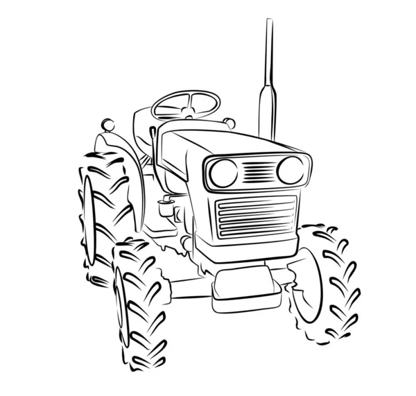 微型拖拉机的符号 — 图库矢量图片