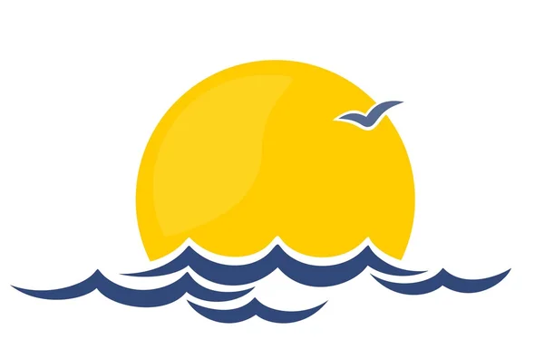 Logotipo solar. — Vetor de Stock