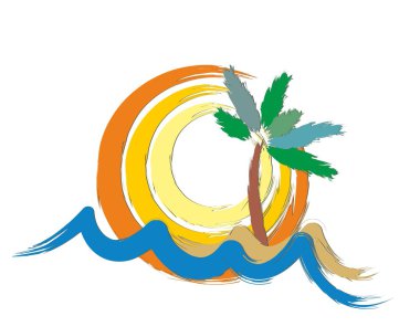 Logo güneş ve deniz.