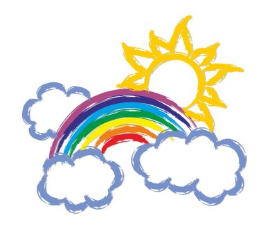 Rainbow ile güneş.