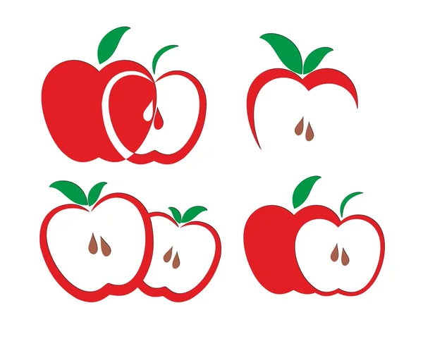 Logo de pomme mûre . — Image vectorielle