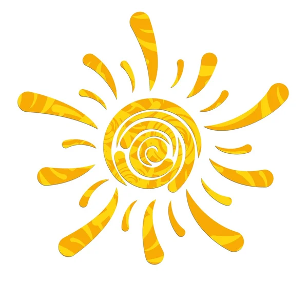 Logotipo de um sol brilhante . — Vetor de Stock