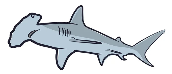 Big predatory Shark. — Stock Vector