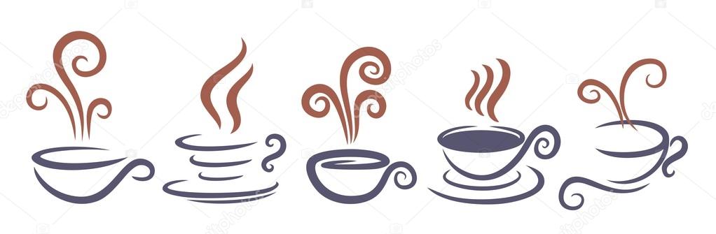 Coffee cups logos.
