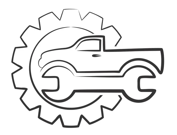 Logo servicio de coche . — Vector de stock