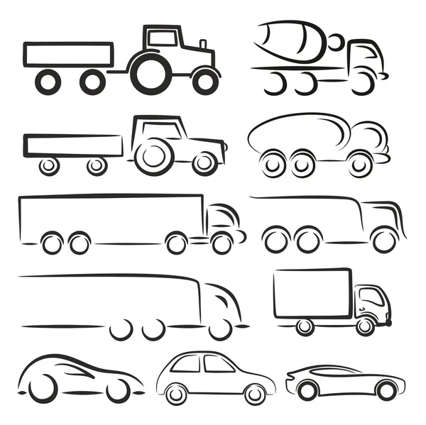 Zbiór logo transportu. — Wektor stockowy