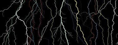 bir yıldırım ile manzara.