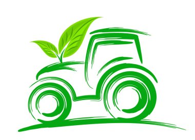 Bir çevre dostu traktör logosu.