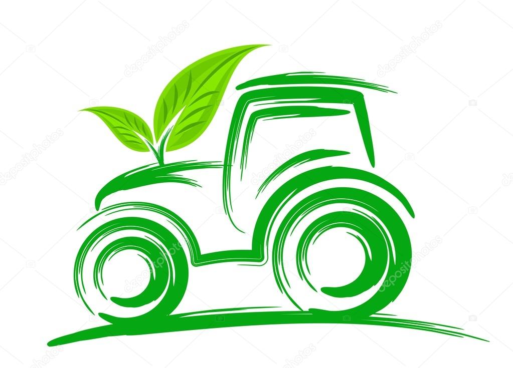 Logo of an eco friendly tractor.