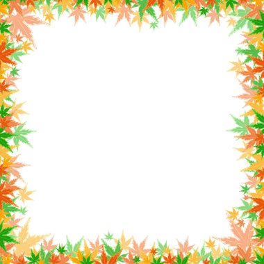 Sonbahar yapraklı çerçeve.