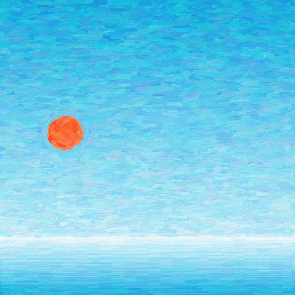 바다 위의 태양 로열티 프리 스톡 사진