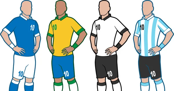 Ensemble uniforme de football — Image vectorielle