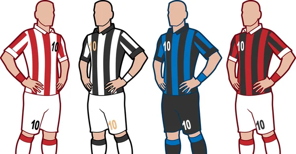 Ensemble uniforme de football — Image vectorielle