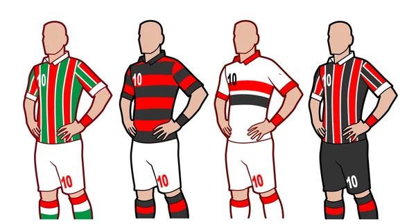 Ensemble uniforme de football — Image vectorielle