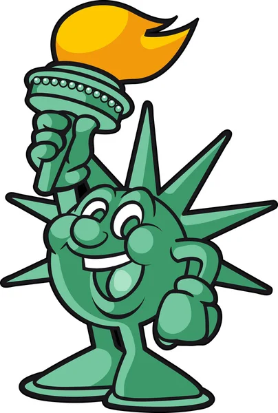 Cartoon Liberty Mascote — Vetor de Stock