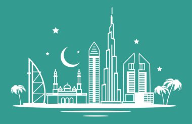 Dubai gece manzarası