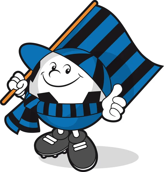 Voetbal bal mascotte — Stockvector