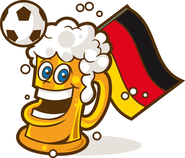 Taza de cerveza alemana — Vector de stock