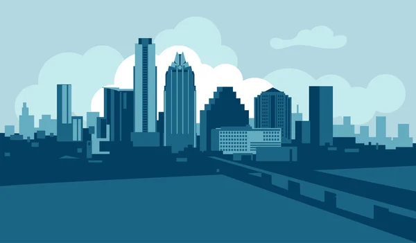 Austin horizonte vector — Vector de stock