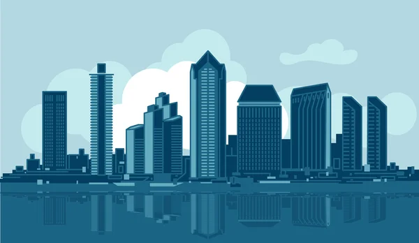 Skyline de San Diego — Vector de stock