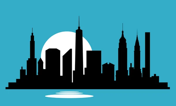Manhattan skyline wektor — Wektor stockowy