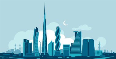 Jeddah Suudi Arabistan fütüristik silueti