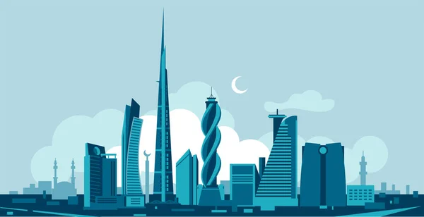 Jeddah Saudi Arabia Futuristic Skyline — Stock Vector