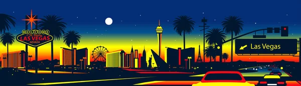 Las Vegas Nevada Skyline Vector Ilustración — Vector de stock