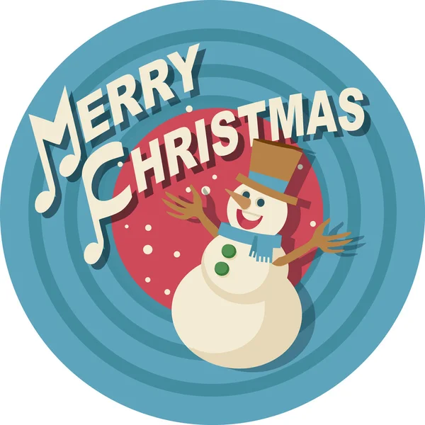 Christmas snowman — Stockvector