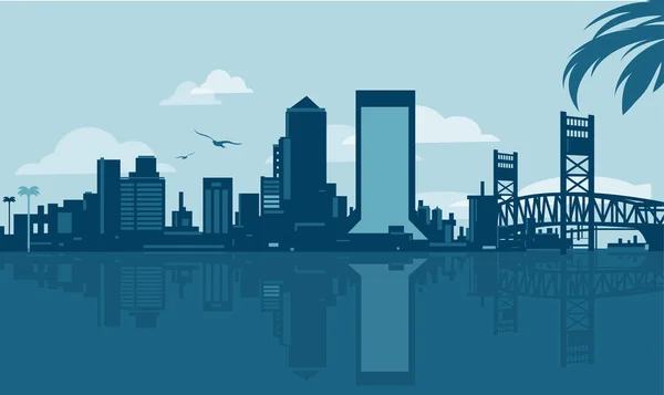 Skyline de Jacksonville — Vector de stock