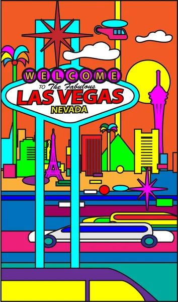 De stad Las Vegas — Stockvector