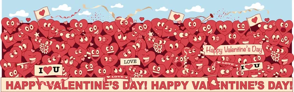 Dia dos Namorados corações — Vetor de Stock