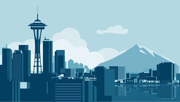 Seattle skyline — Stock Vector