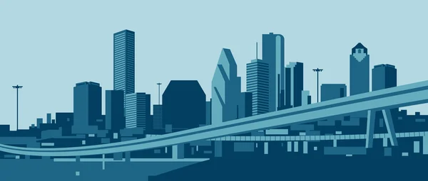 Skyline houston — Image vectorielle