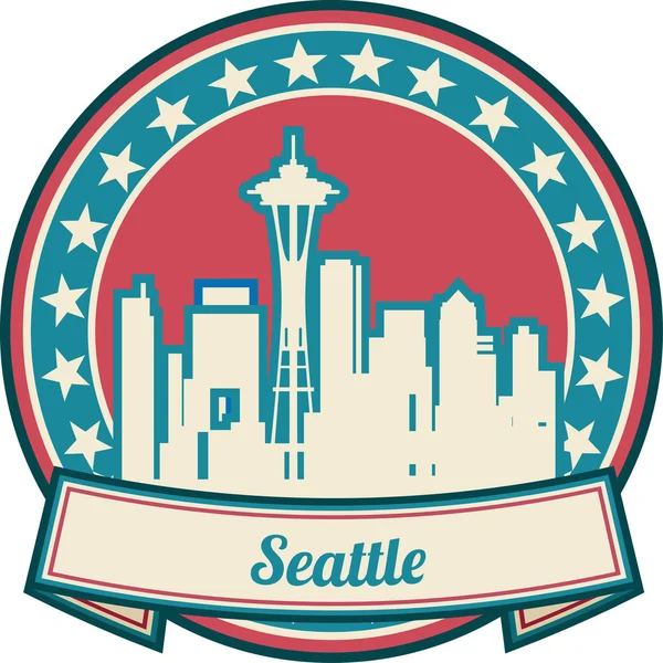 Horizonte de Seattle — Vector de stock