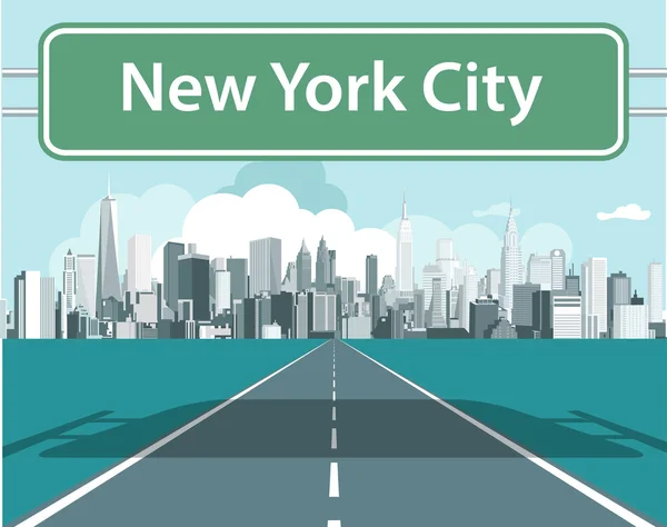 New York City Freeway tecken — Stock vektor