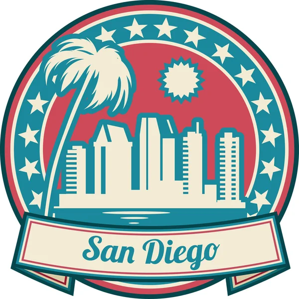 Skyline von San Diego — Stockvektor