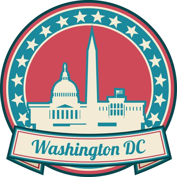 Washington DC Skyline — Vector de stock