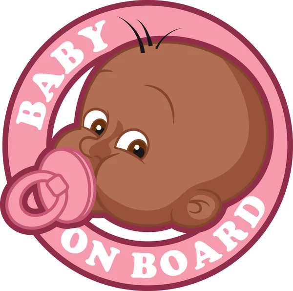 Baby aan boord — Stockvector