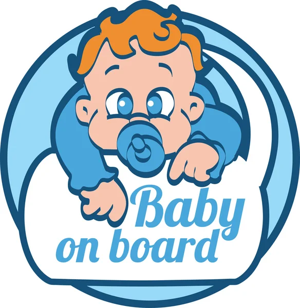 Вивіска "BabyY ON BOARD" — стоковий вектор